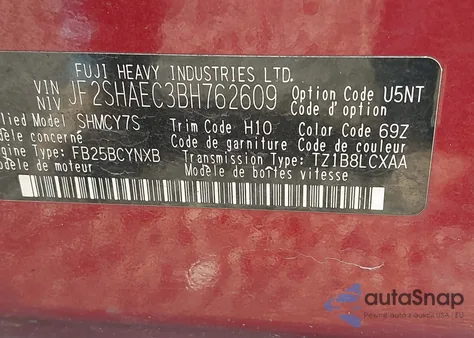 2011 Subaru Forester 2.5X Limited из США, поврежденный, VIN JF2SHAEC3BH762609